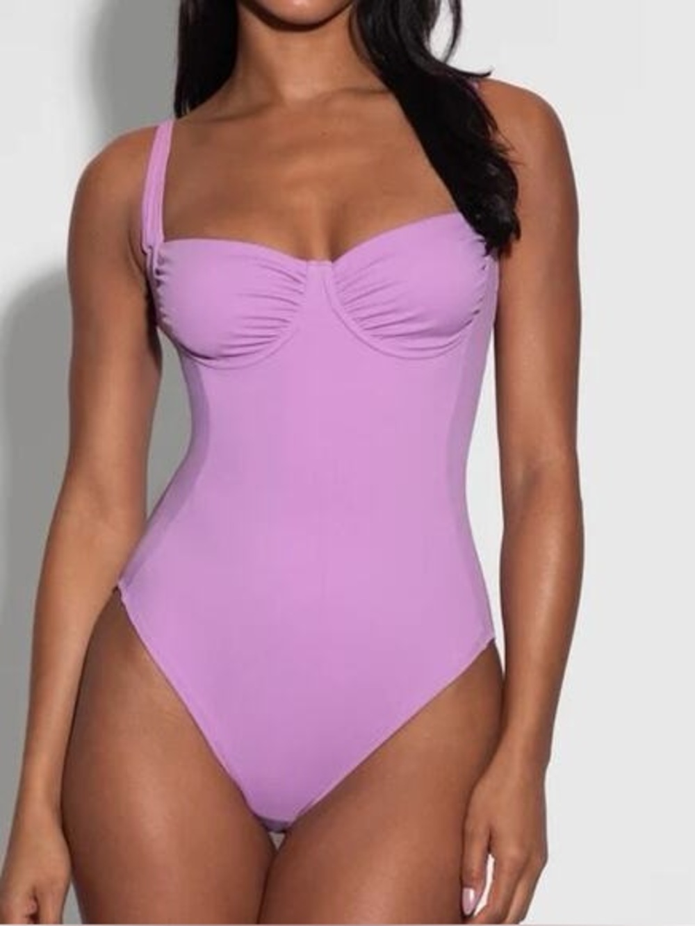 NWT TA3 Underwire Sweetie One-Piece Swimsuit in Wild Violet XS long